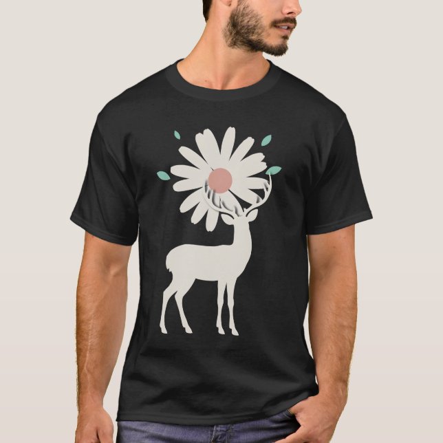 T-shirt Flower Deer (Devant)