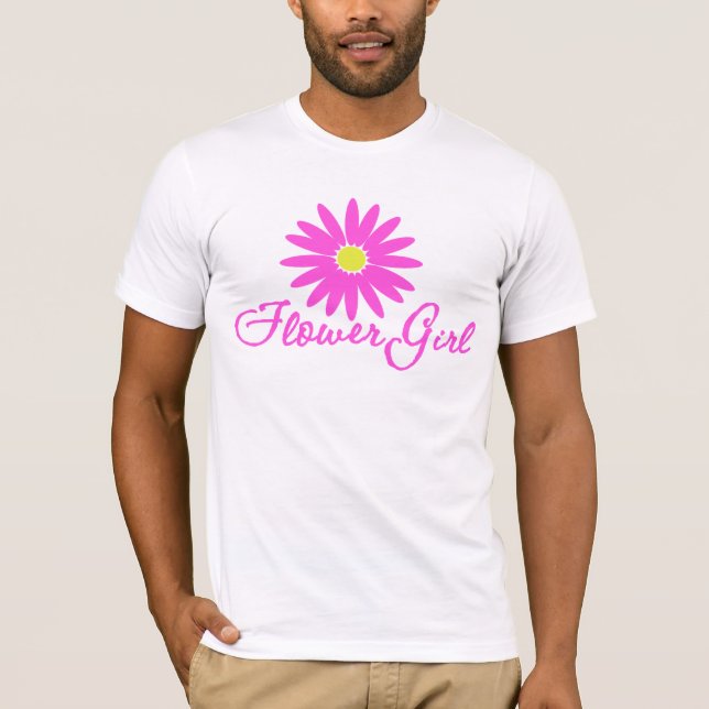 T-shirt Flower Girl Daisy/ Rose (Devant)