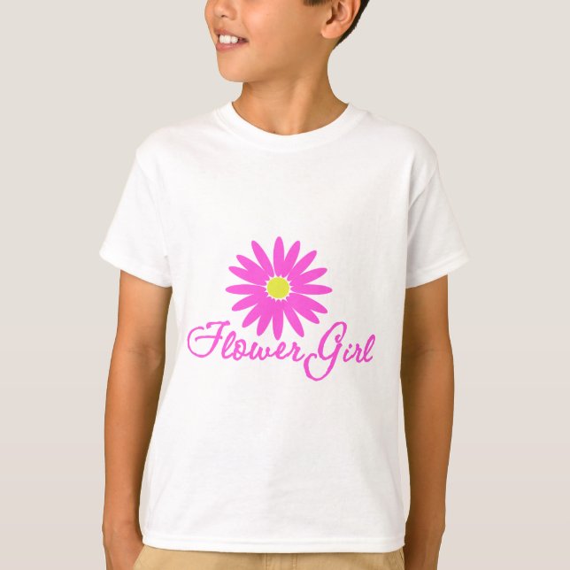 T-shirt Flower Girl Daisy/ Rose (Devant)