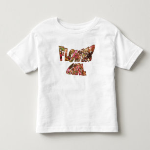 T-Shirt "Flower Girl Kleinkind" Großbuchstaben