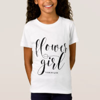 Flower Girl Moderne Calligraphie Personnalisée