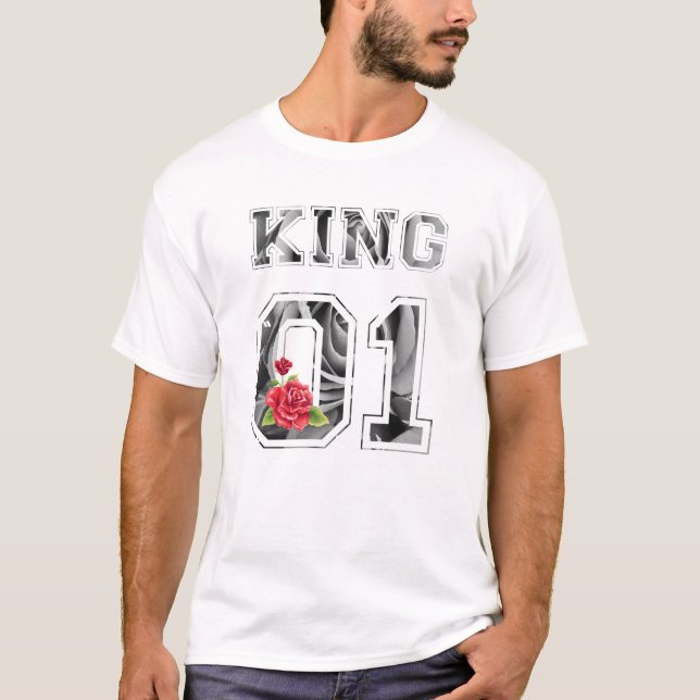 T-shirt Flower King et Queen Couple 01 (Devant)