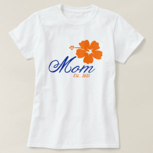 T-shirt Flower Mom Etabli Custom Mother's Day