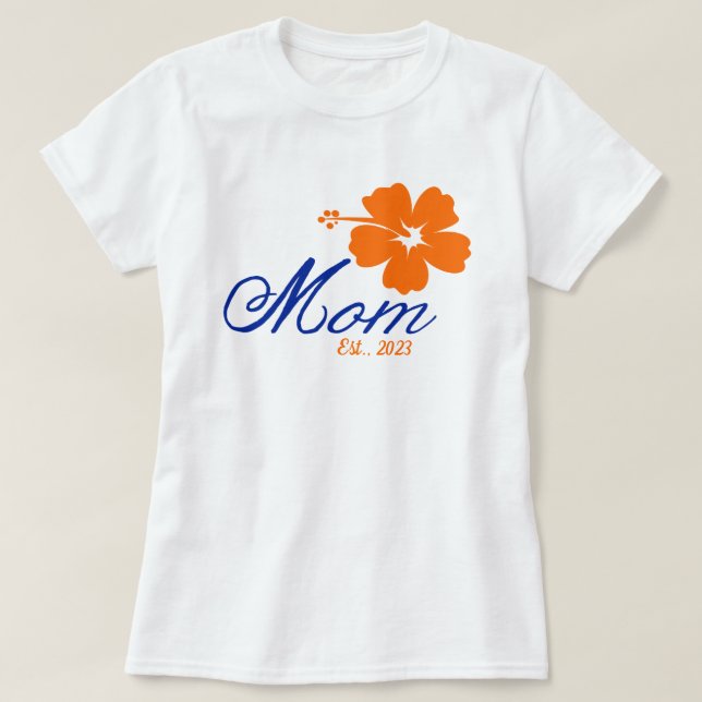 T-shirt Flower Mom Etabli Custom Mother's Day (Design devant)
