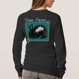 T-shirt Flower Power : noir avec orchidées