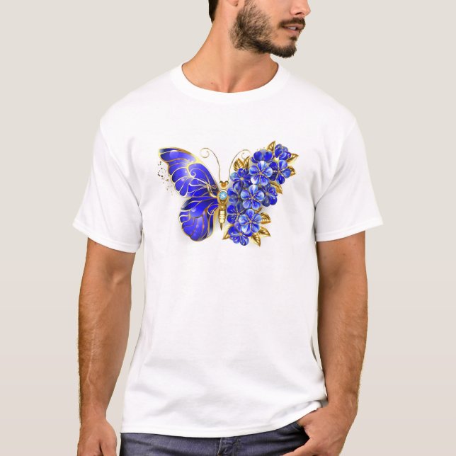 T-shirt Flower Sapphire Butterfly (Devant)