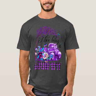 T-shirt Flower Truck I Love Being Grammy Butterfly Art Gra