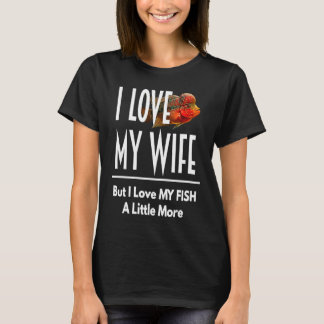 T-shirt Flowerhorn Love My Fish More Mari Femme Aquarium