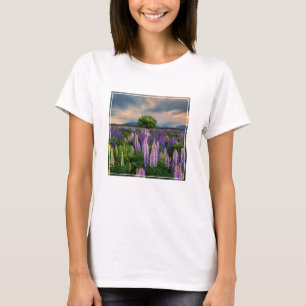 T-shirt Flowers (homonymie) Lupine Field à New Zealand