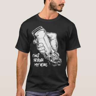 T-shirt Flows Through My Veins Hair Cutting Barber s For