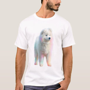 T-shirt Fluff Men Pastel Prismatique Samoyède