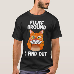 T-shirt Fluffez Autour Et Découvrez Chat Femmes Chat Kitte