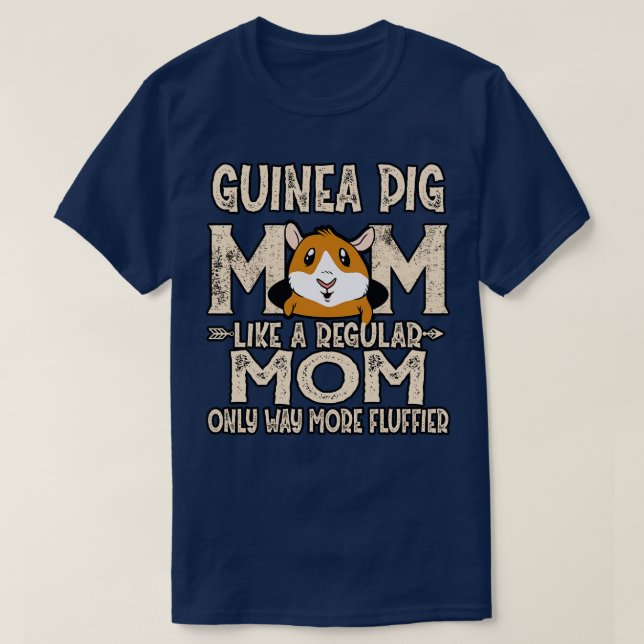 T-shirt Fluffier Maman Cochon De Guinée (Design devant)