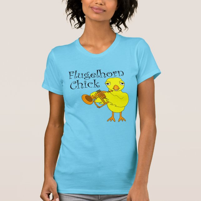 T-shirt Flugelhorn Chick Texte blanc (Devant)