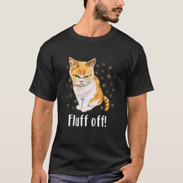 T-shirt Fluide en colère des hommes hors chat (Devant)