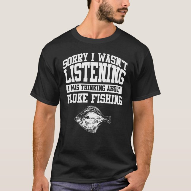 T-shirt Fluke Pêche Vêtements Cute Pêcheurs Design (Devant)