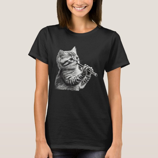 T-shirt Flute Cat 1 (Devant)