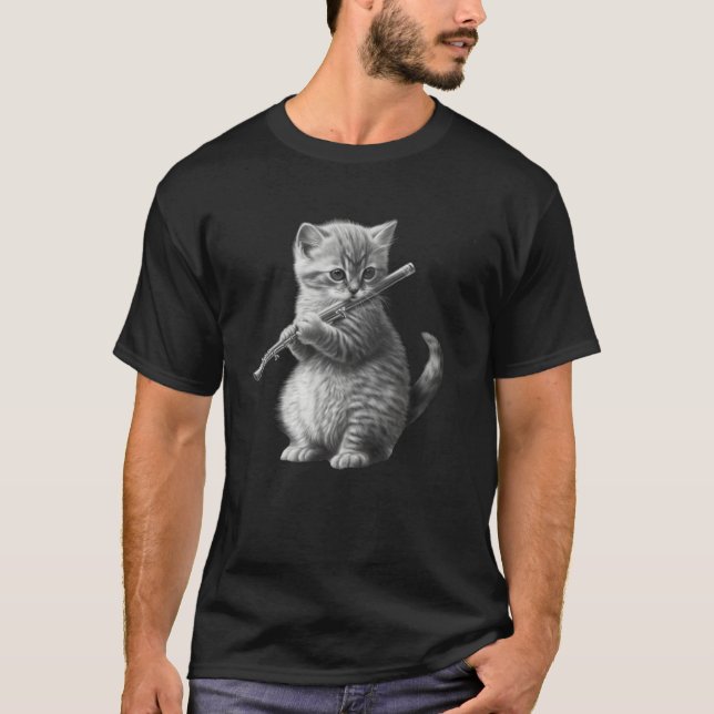 T-shirt Flute Cat 2 (Devant)