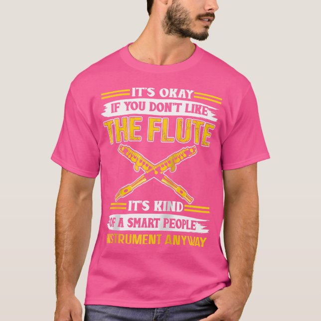 T-shirt Flute Chemise Drôle J'Aime La Flûte Flute P (Devant)