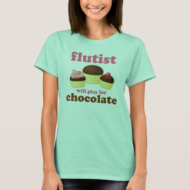 T-shirt Flute de chocolat drôle (Devant)