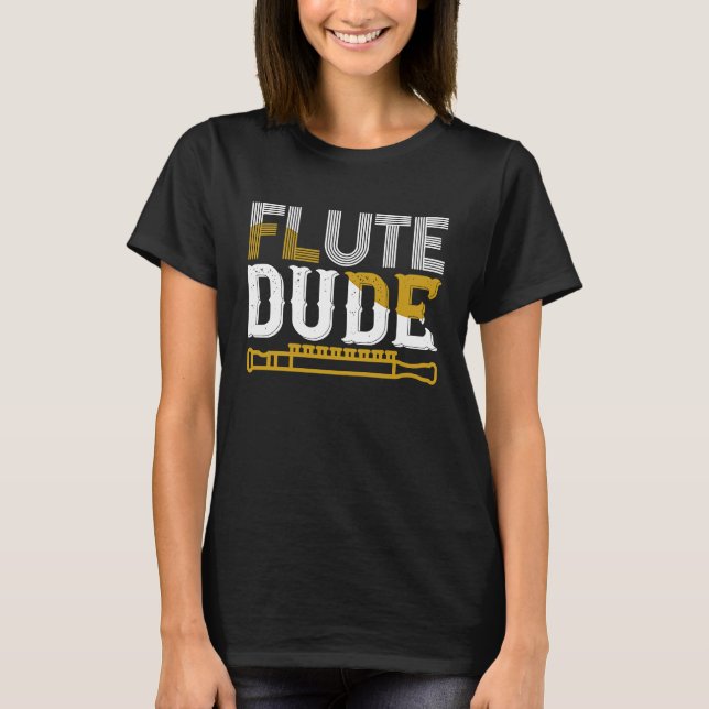 T-shirt Flute Dude I Flute (Devant)