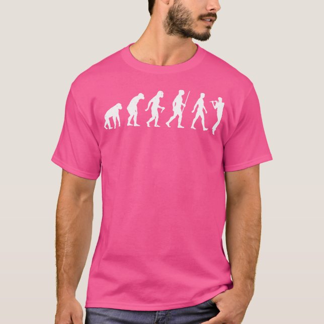 T-shirt Flûte Evolution Flûtiste Cadeau Musicien Brass Ban (Devant)