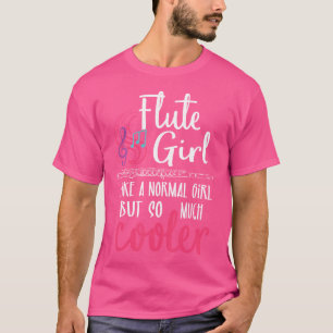 T-shirt Flute Girl - Flute Player Flutist Marching Band Mu
