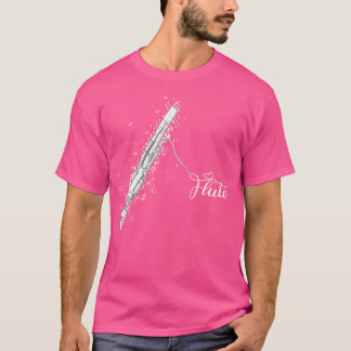 T-shirt Flûte Musique Flûte Lecteur Flûte Instrument de mu
