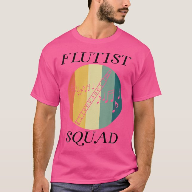 T-shirt Flutist Squad Orchestra Music Flute Player (Devant)