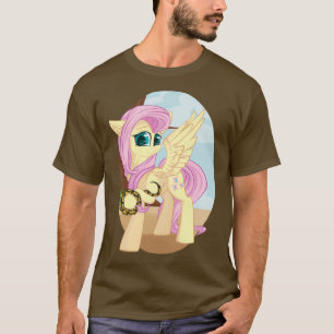 T-shirt Fluttershy avec Ball Python MS Paint Gleamy Dreams