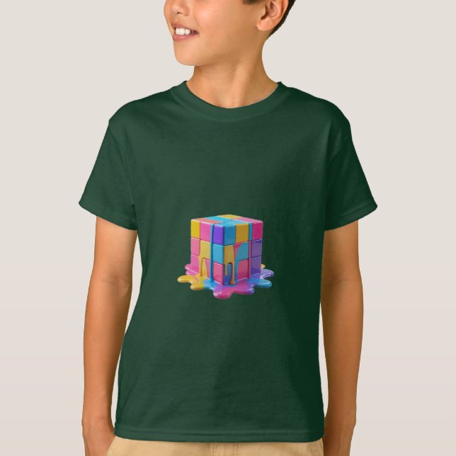 T-shirt Flux de cubes (Devant)