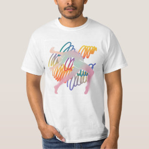 T-shirt Flux dynamique : Figure Abstraite en mouvement