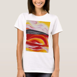 T-shirt Flux rouge, jaune et noir | Georgia O'Keeffe |