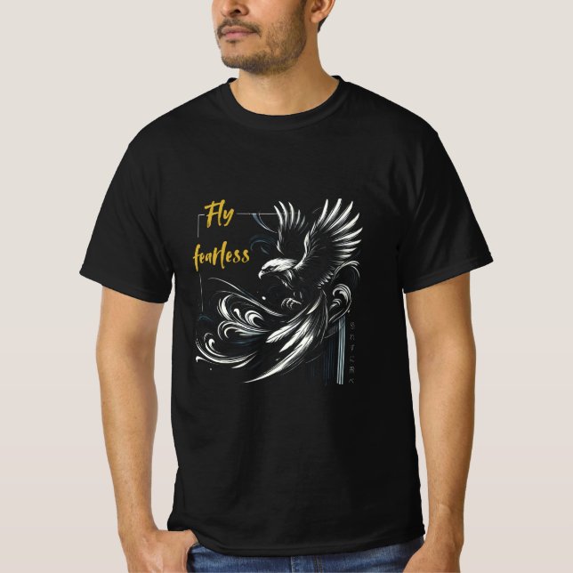 T-shirt Fly Fearless - Majestic Eagle Art (Devant)