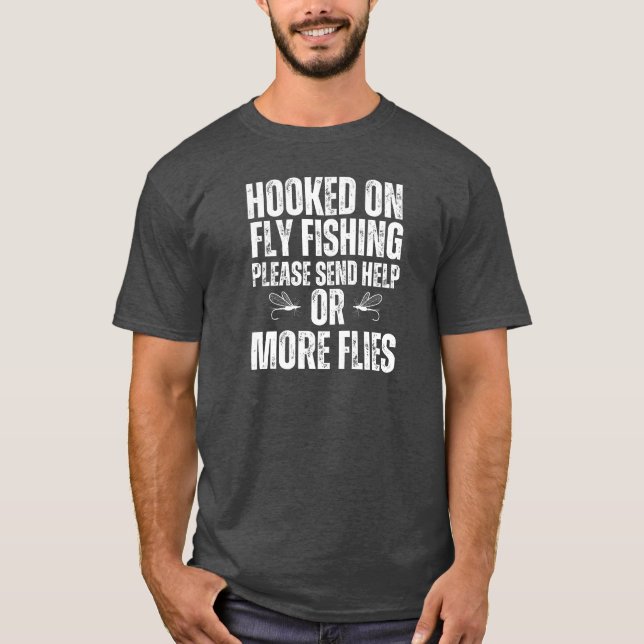 T-shirt Fly Fishing drôle de chemise (Devant)