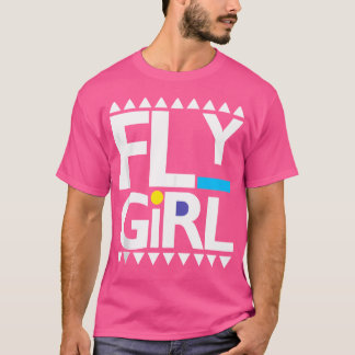 T-shirt Fly Girl 80S 90S Vieux Hip hop scolaire