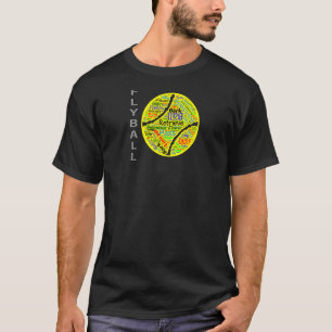 T-shirt Flyball Chien Flyball Mot de sport Cloud