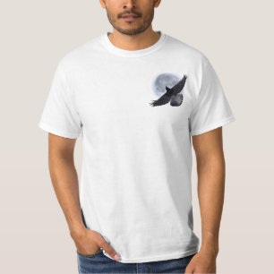 T-shirt Flying Black Raven Embracer l'art lunaire