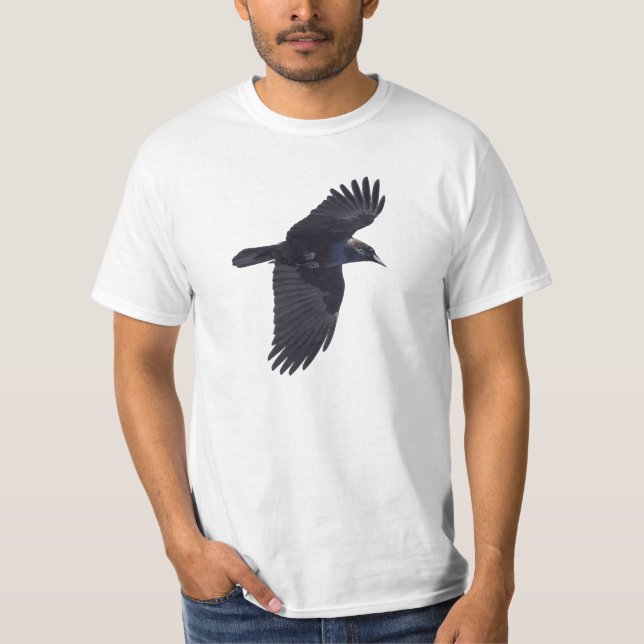 T-shirt Flying Black Raven Gothic, Haida, Faune (Devant)
