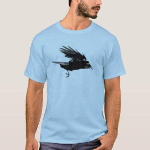 T-shirt Flying Crow Art Raven Amateurs de faune Tee