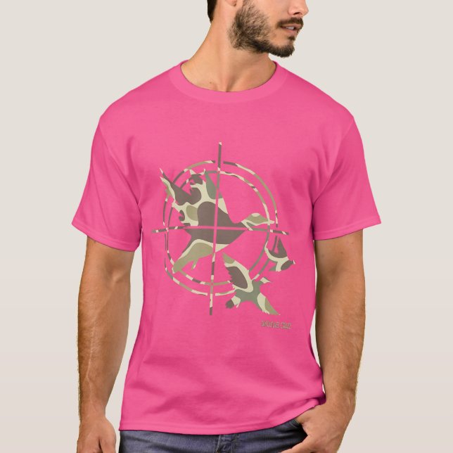T-shirt Flying Duck Hunting Camouflage Camo Ducks Hunting  (Devant)