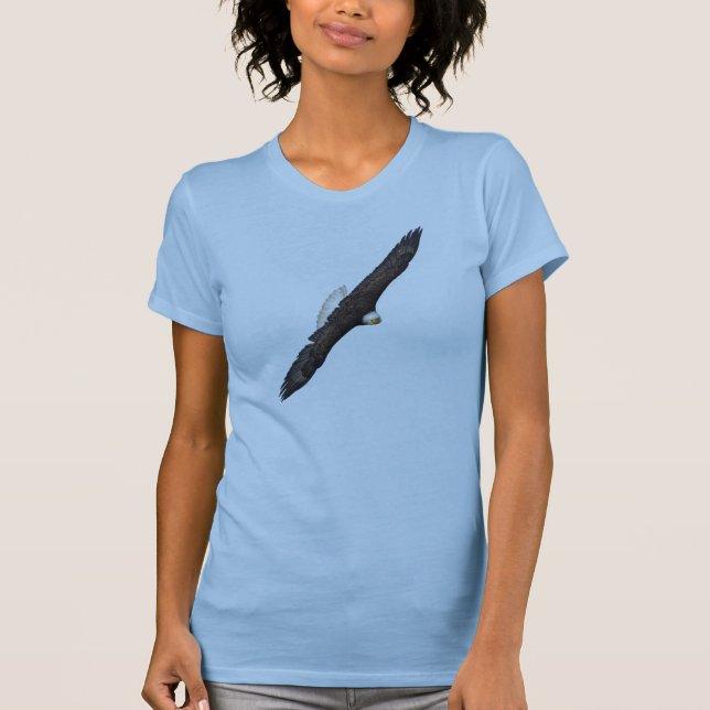 T-shirt Flying Flaring Bald Eagle Wildlife Freedom Photo (Devant)