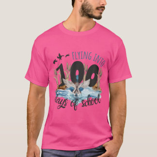 T-shirt Flying Into 100 Days Of School Duck Hunting 100Th