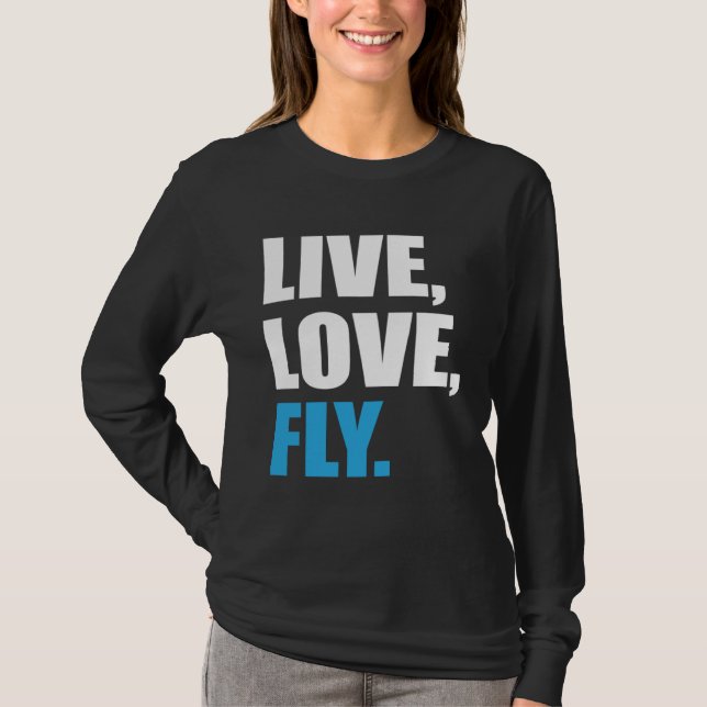 T-shirt Flying  Live Love Fly (Devant)