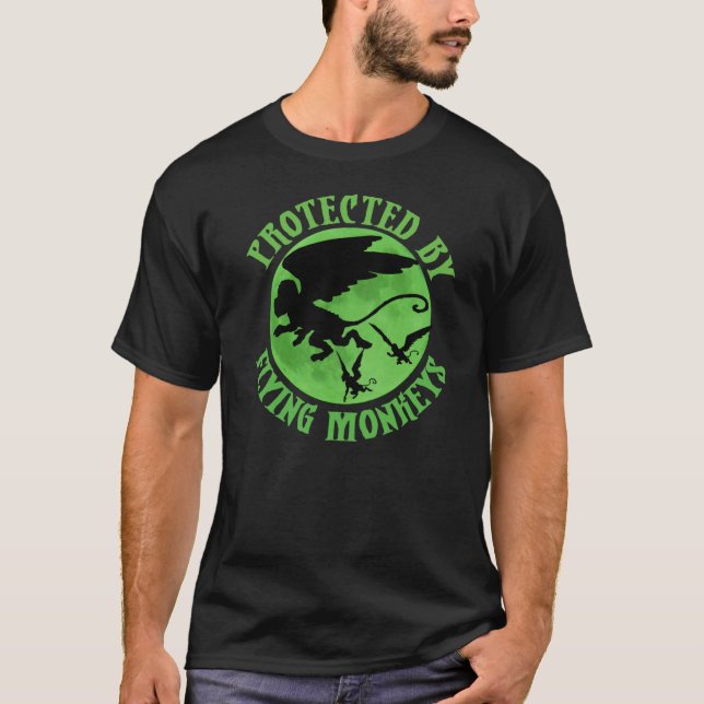 T-shirt Flying Monkey Witch Gift Protected by Flying Monke (Devant)