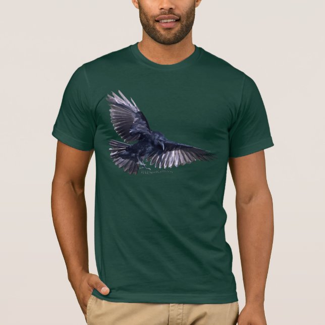 T-shirt Flying Raven Faune Art Mode (Devant)