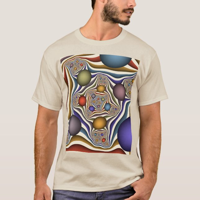 T-shirt Flying Up, Colorful Moderne Art Fractal Abstrait (Devant)