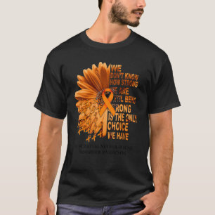 T-shirt FND Sensibilisation Daisy Orange Ribbon Nous ne sa