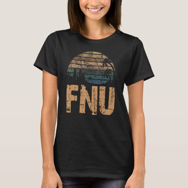 T-shirt FNU Vintage Sunset désorganisé (Devant)