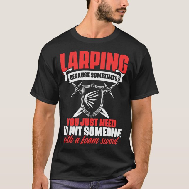T-shirt Foam Sword Live Action Role Playing Larping Gamer  (Devant)